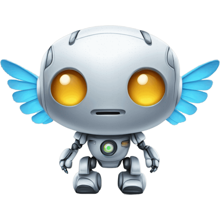 cute robot with wings emoji