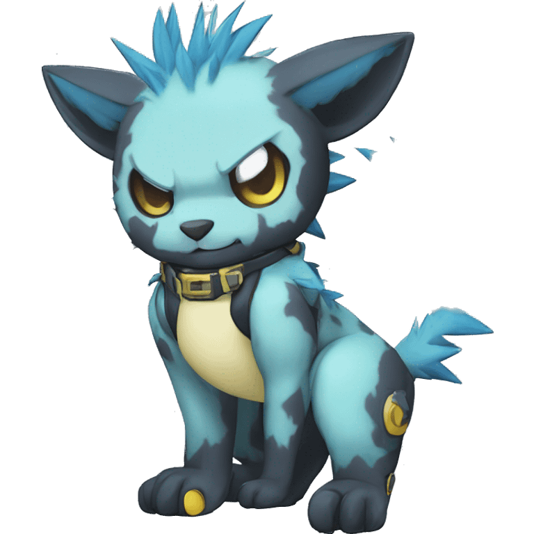 cute cool edgy punk Digimon-Fakemon-animal full body emoji