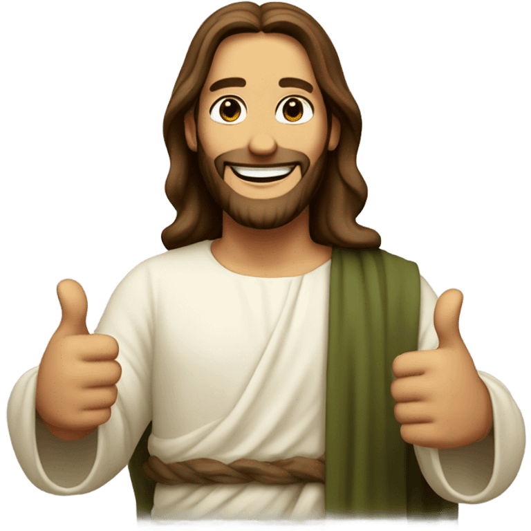 jesus giving a thumbs up emoji