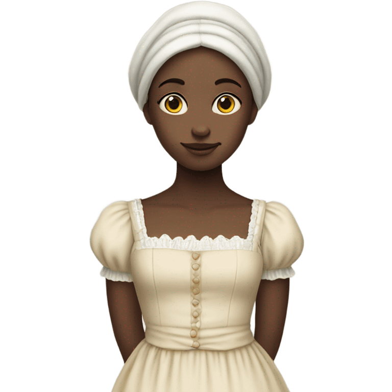 Pale Milkmaid dress girl portrait  emoji