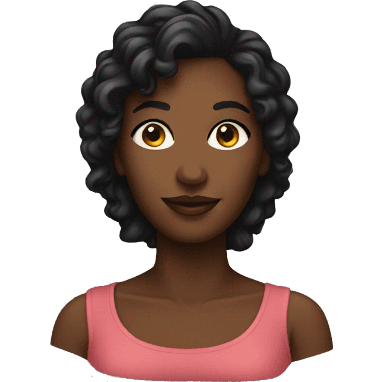 Femme noire réaliste emoji