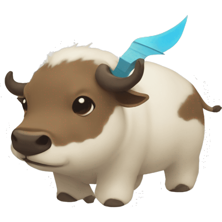 appa from avatar the last airbender with blue arrow on forehead emoji