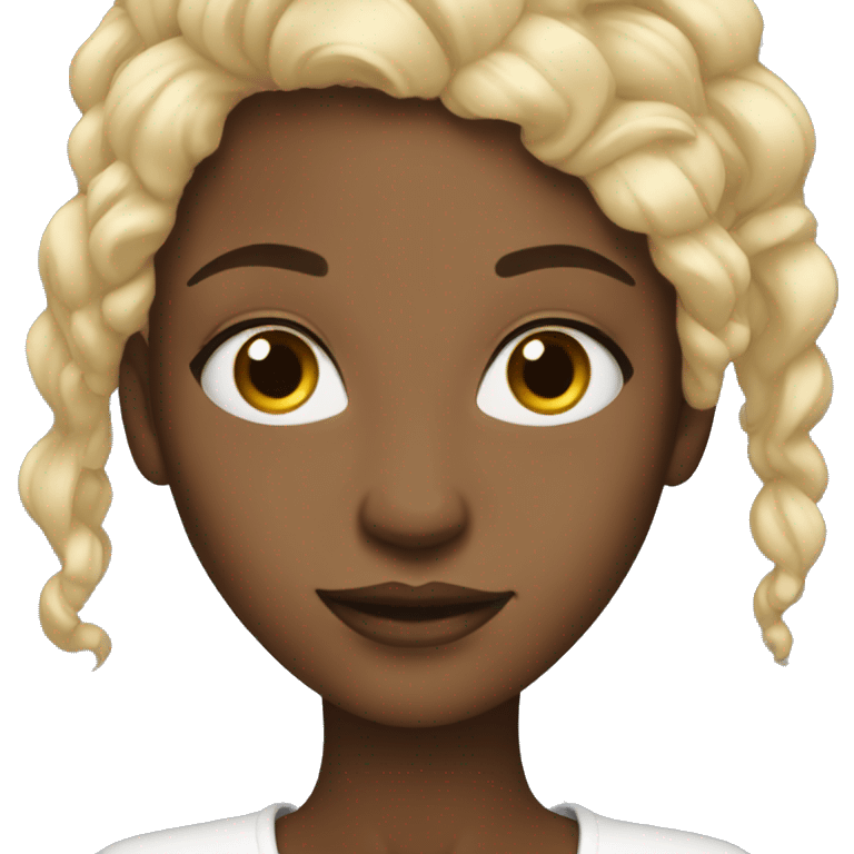 Beautiful Black girl with blonde hair emoji