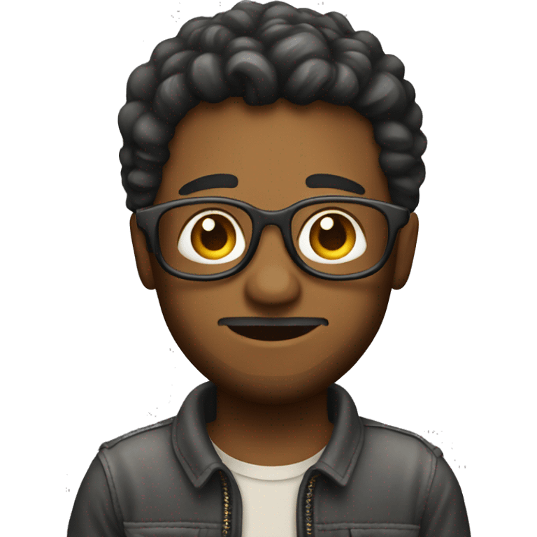 A cool graphic designer boy emoji