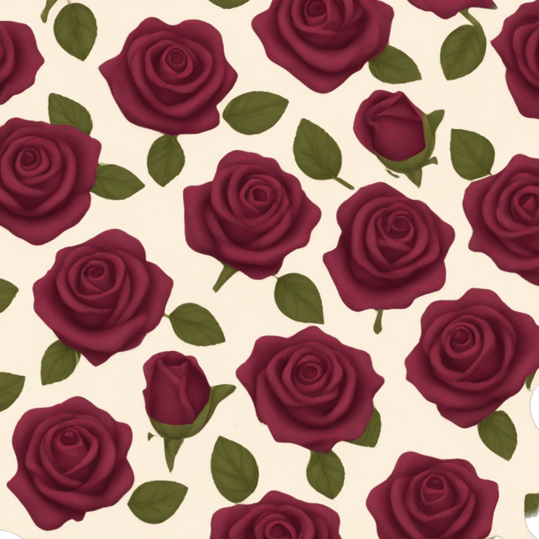 Burgundy rose emoji