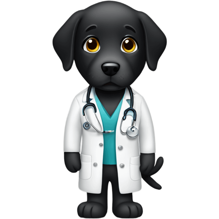 Black lab doctor emoji