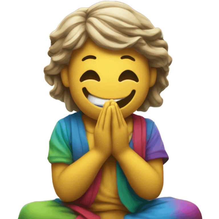 Praying to Logo”: A smiley with hands clasped in prayer, looking up at the marketplace logo, symbolizing hope for good sales. emoji