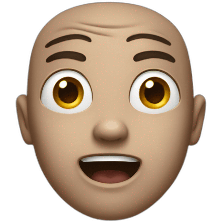 The essence of surprise with an emoji featuring wide-open eyes and a raised eyebrow emoji