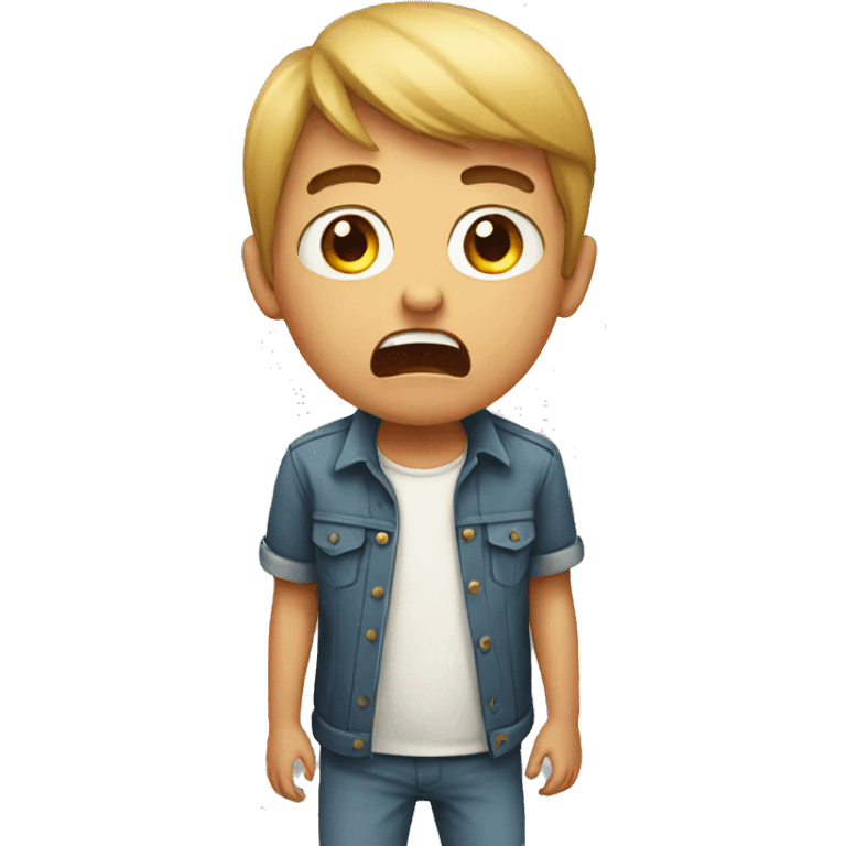 Scared kid emoji