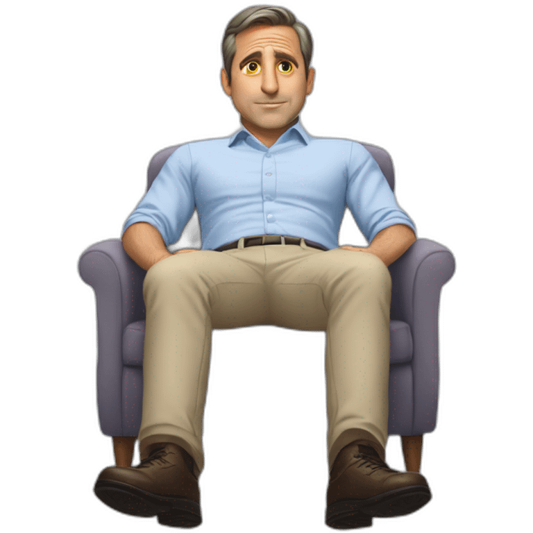 steve carell laying down, soles of feet towards camera emoji