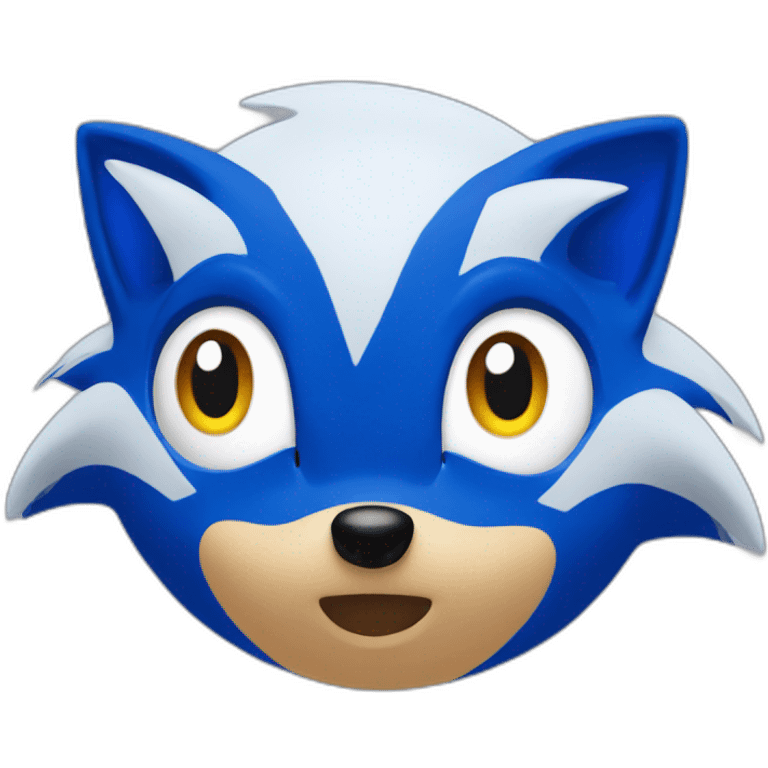 Blue Sonic The Hedgehog Face emoji