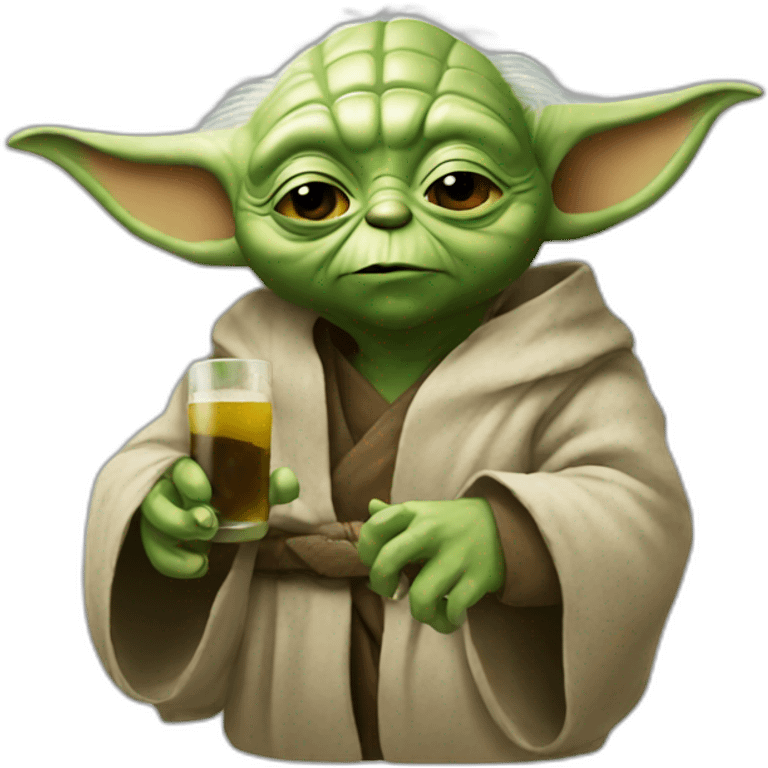 Drunk yoda emoji