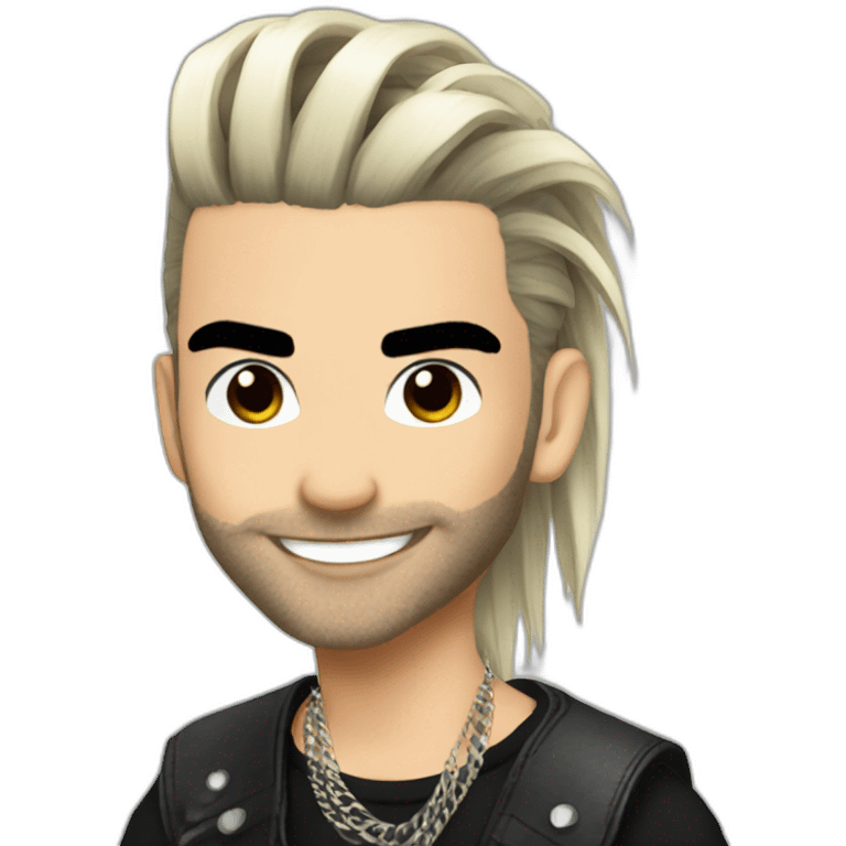 Bill Kaulitz skunk hair emoji