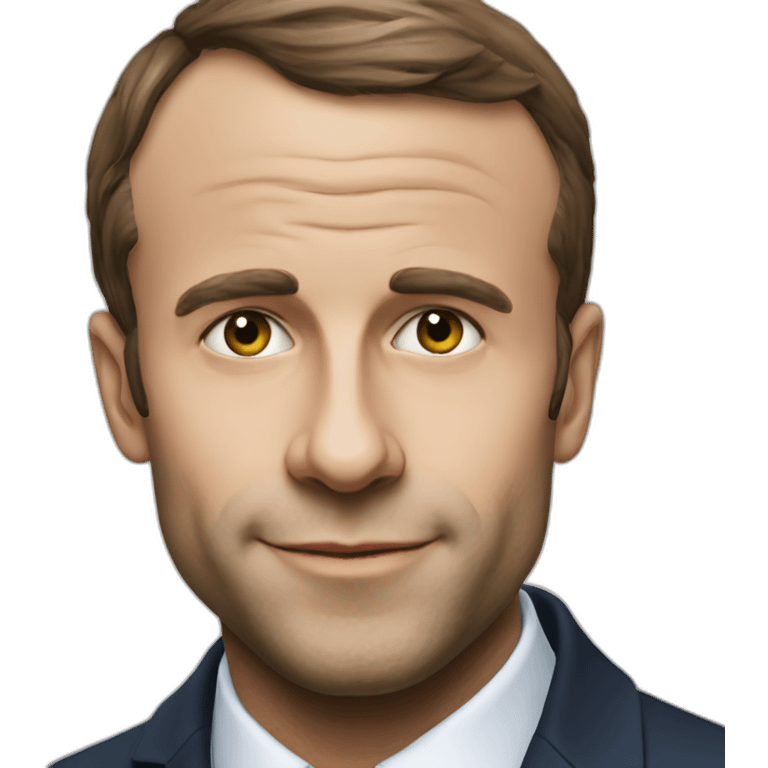 Macron bisous chat emoji