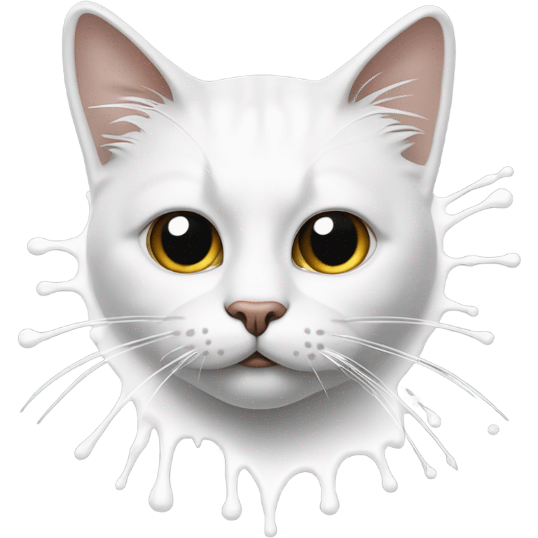 Cat with white paint  emoji