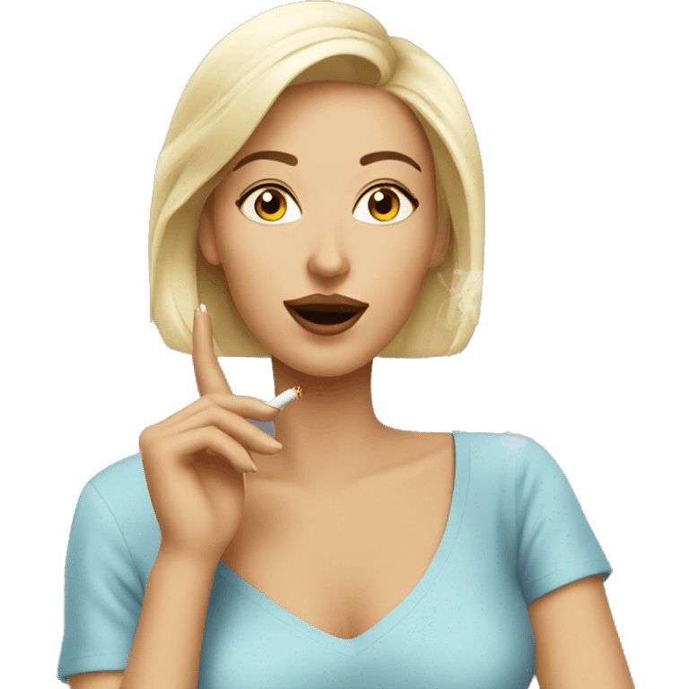 pretty woman smoking emoji