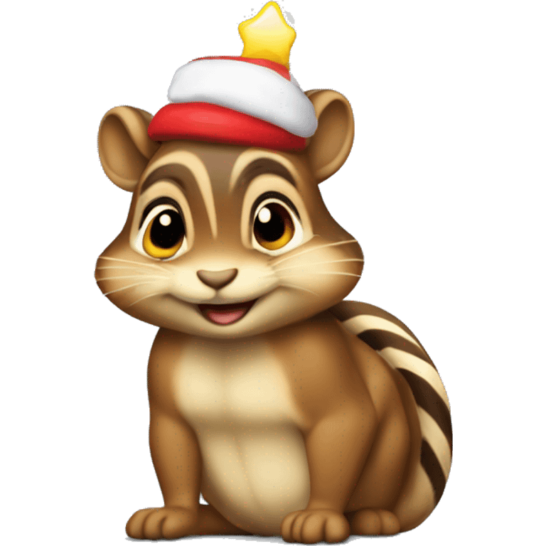 Christmas lights on chipmunk emoji