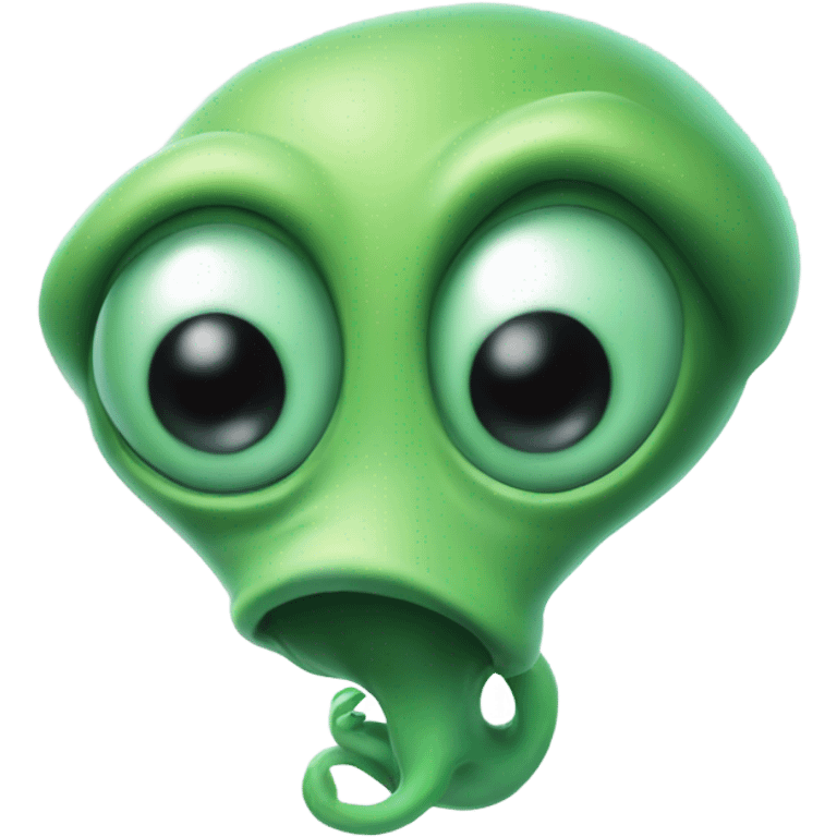 Alien farting emoji