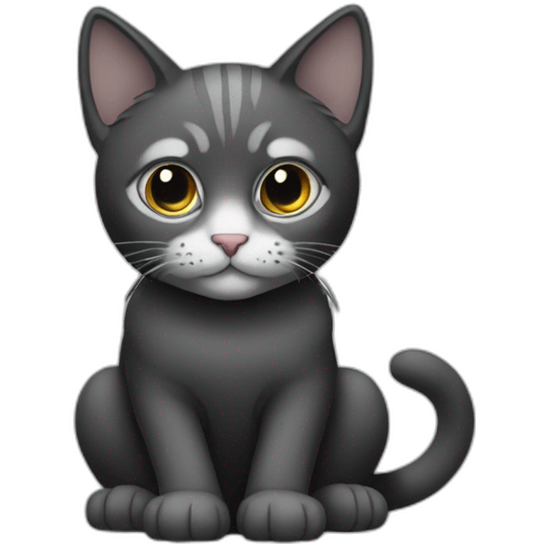 Cat black and Grey emoji