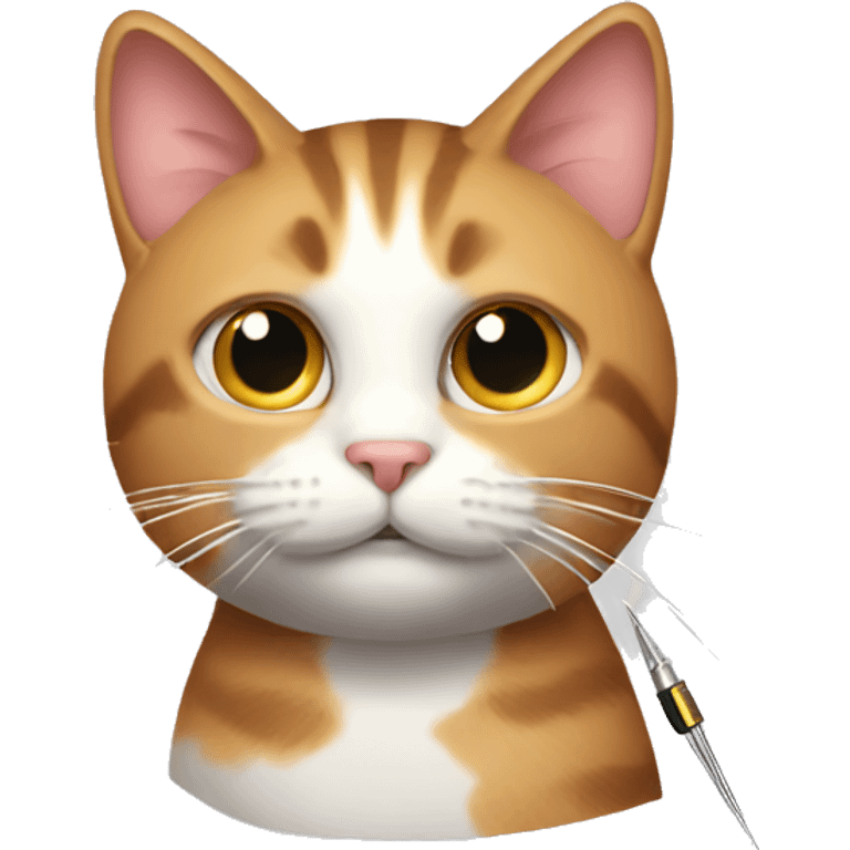 Cat with needle  emoji