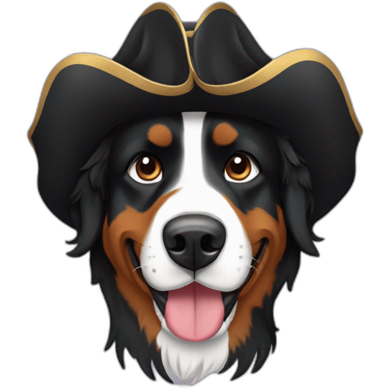 Bernese mountain dog as a pirat emoji