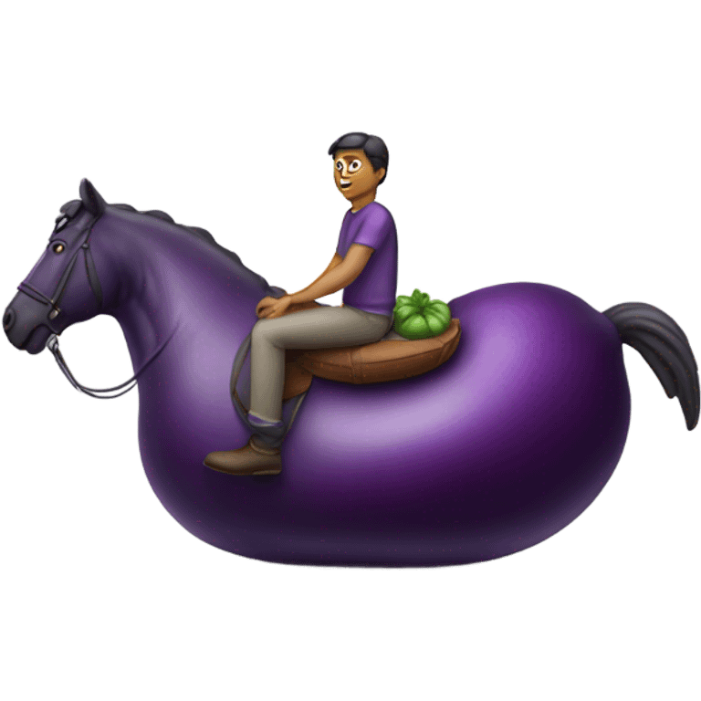 Man riding eggplant  emoji