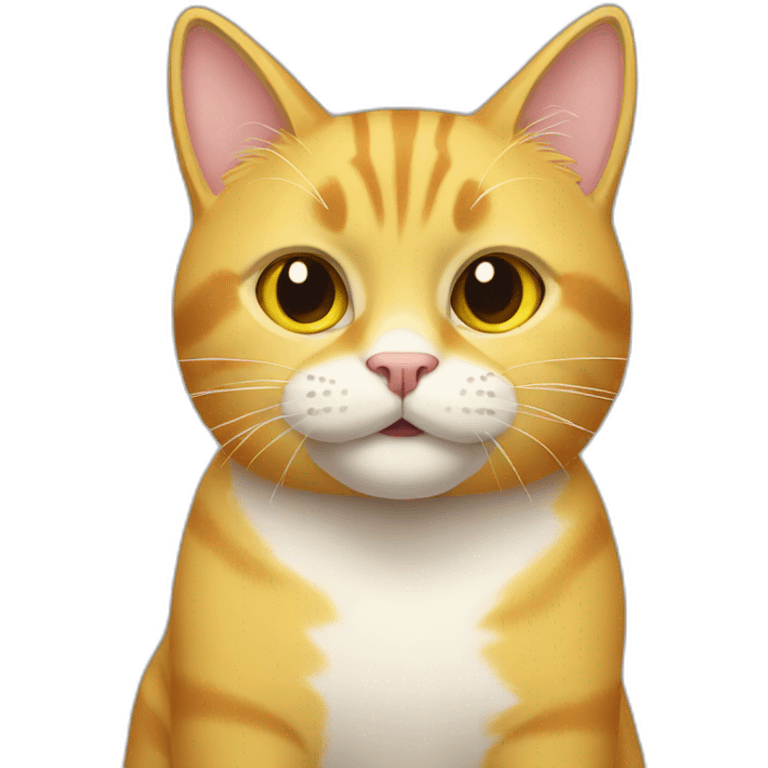 default yellow cat with paw over mouth emoji