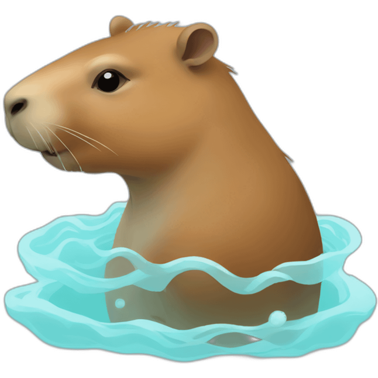 Capybara spa steam emoji