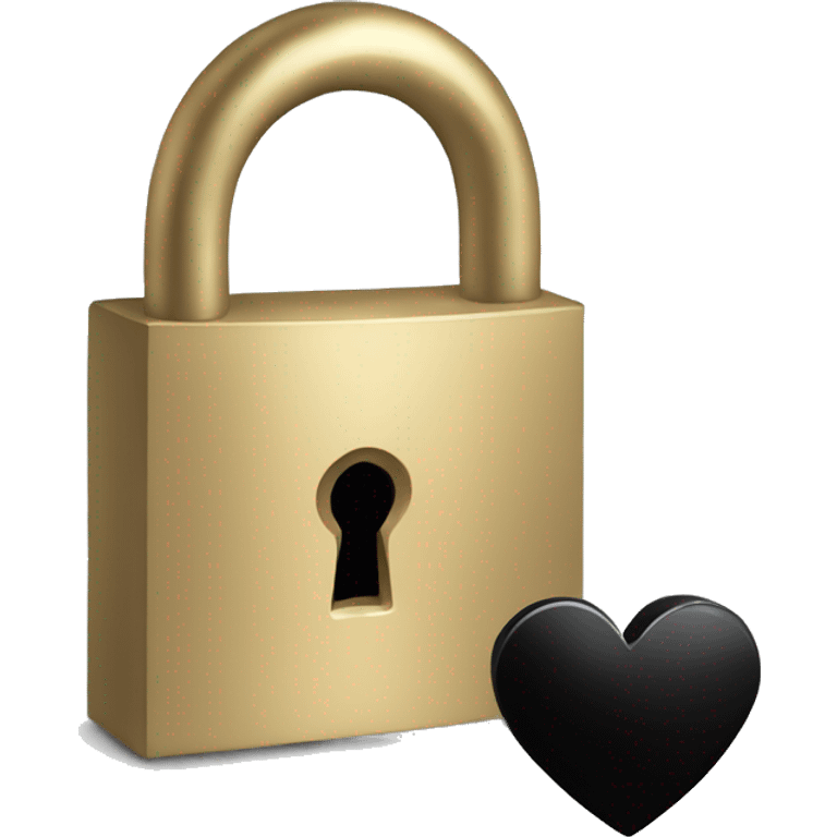 Padlock with black heart  emoji