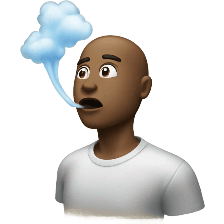 someone blowing air emoji