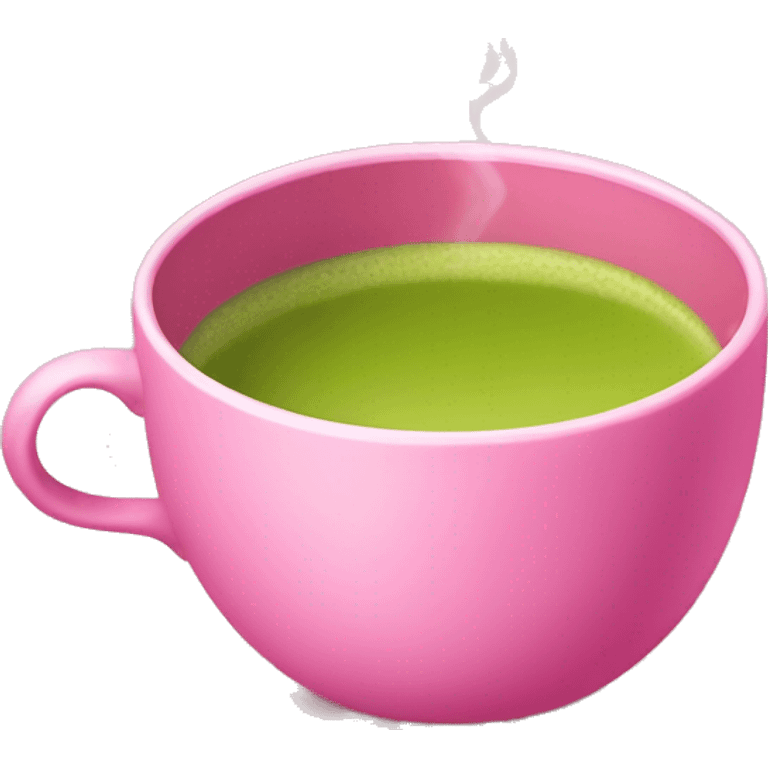  Matcha tea in pink cup emoji