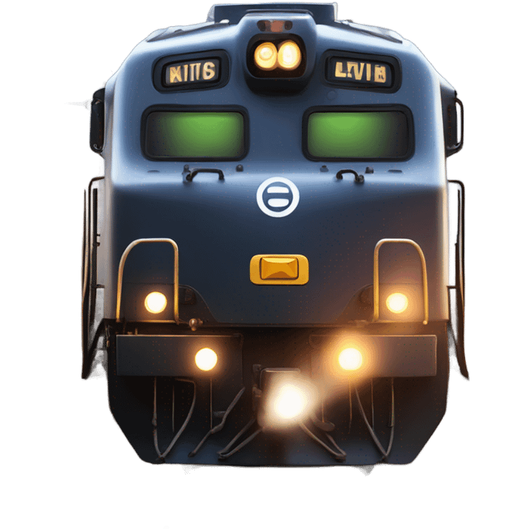 A electric locomotive (With little Kirby shiny eyes) emoji