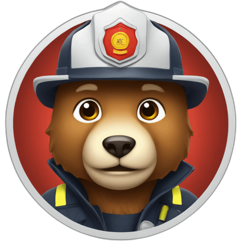 A fireman bear emoji