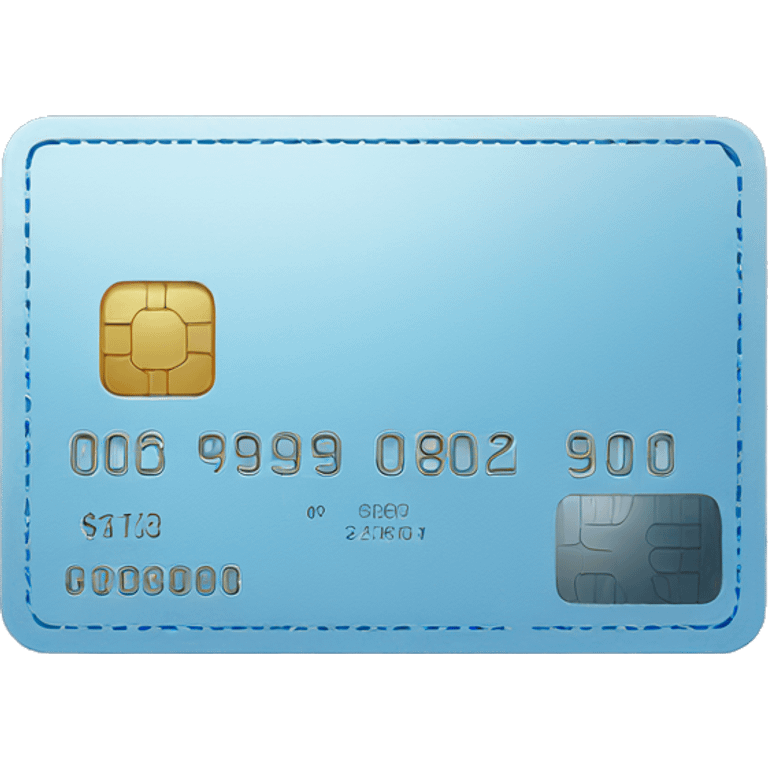 blue credit card emoji