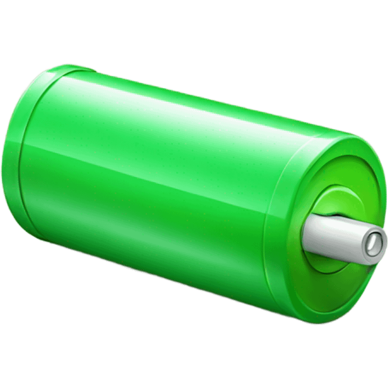 green battery with energy emoji