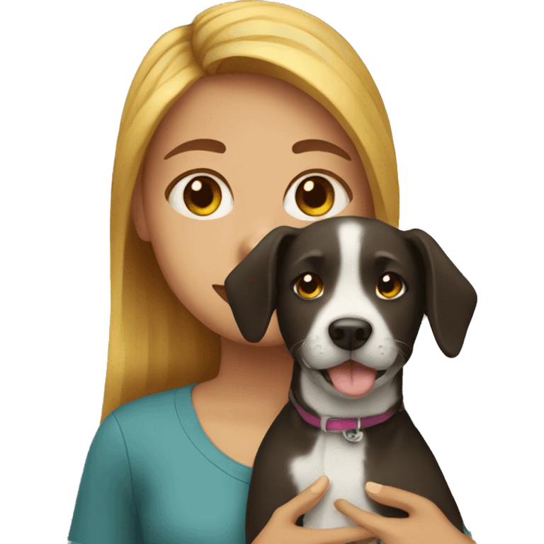 girl with dog emoji