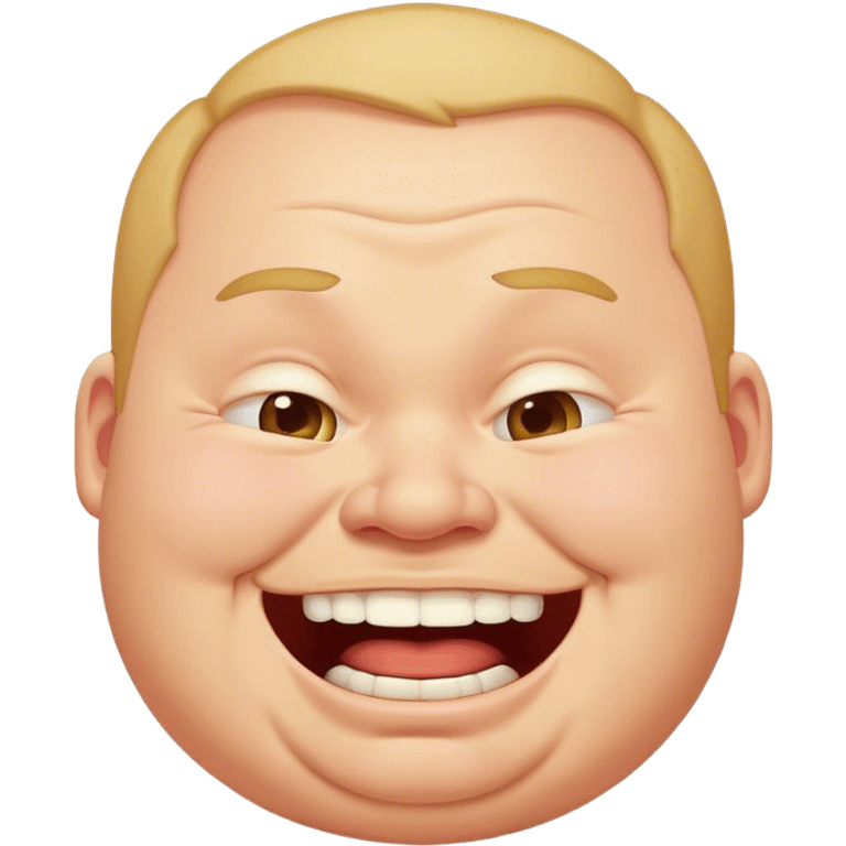 fat man overly laughing until crying  emoji