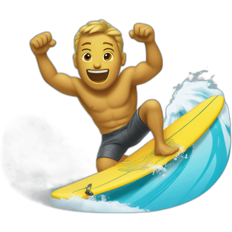 Épouvantail faisant du surf emoji