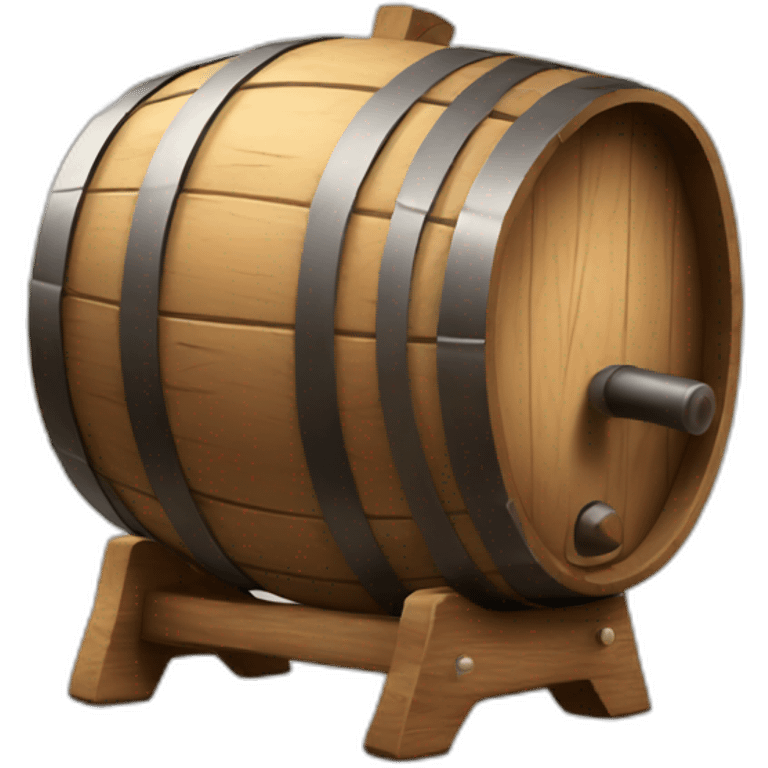 wooden barrel running emoji