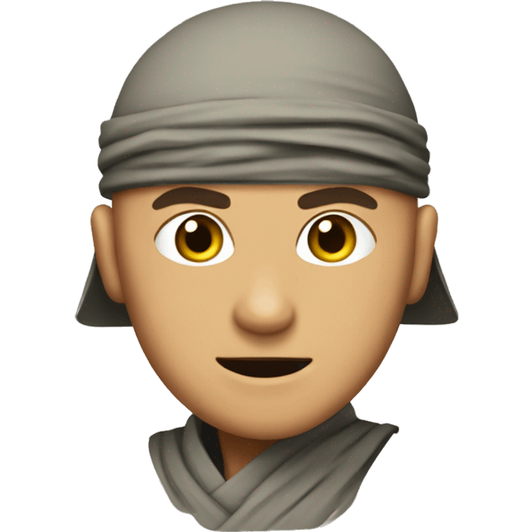 Tan bald guy ninja with hidden leaf headband emoji