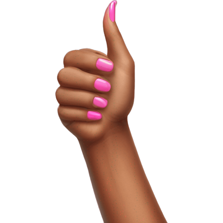 Thumbs up pink nails emoji