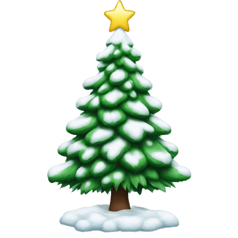 Snowy Christmas tree emoji