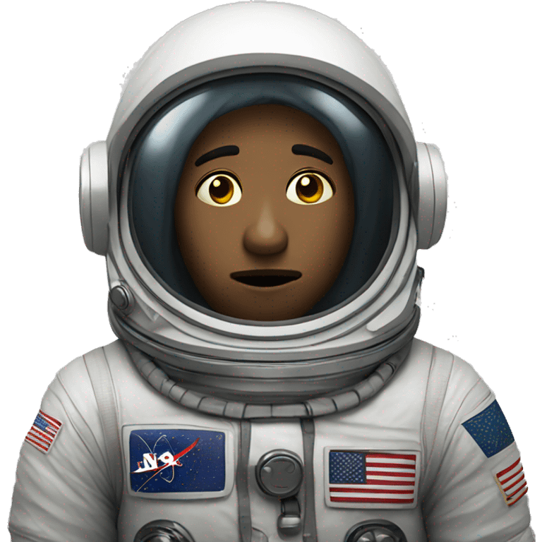 Desperate astronaut emoji