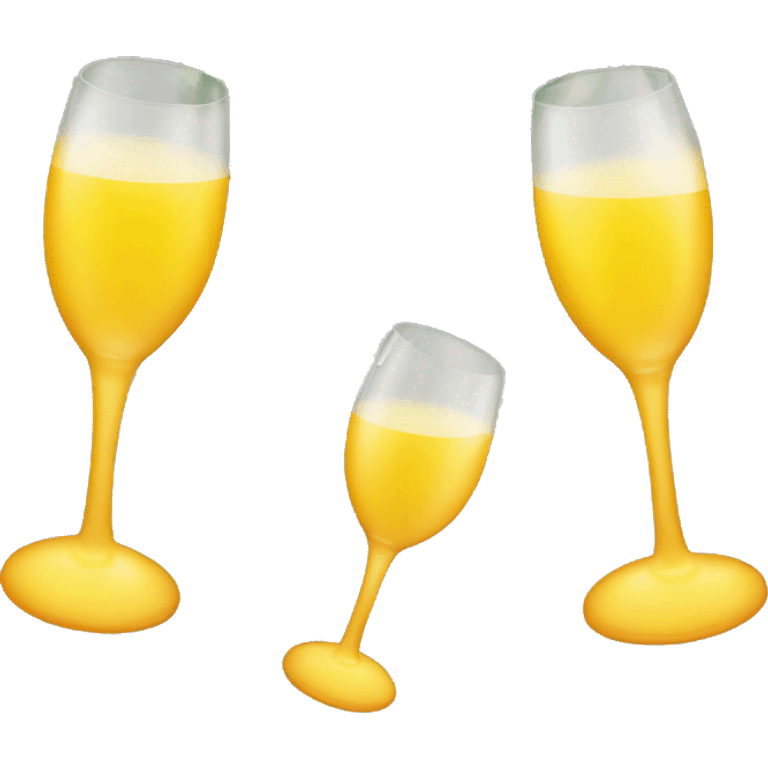 TWO MIMOSAS CLINK CLEAR BACKGROUND emoji