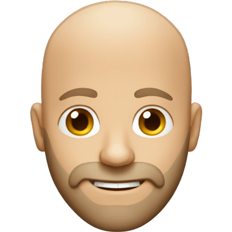 bald white man with brown beard winking emoji