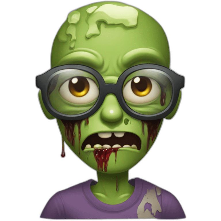 A Zombie Wearing a t-shirt with the text "Miss Bourbon". emoji