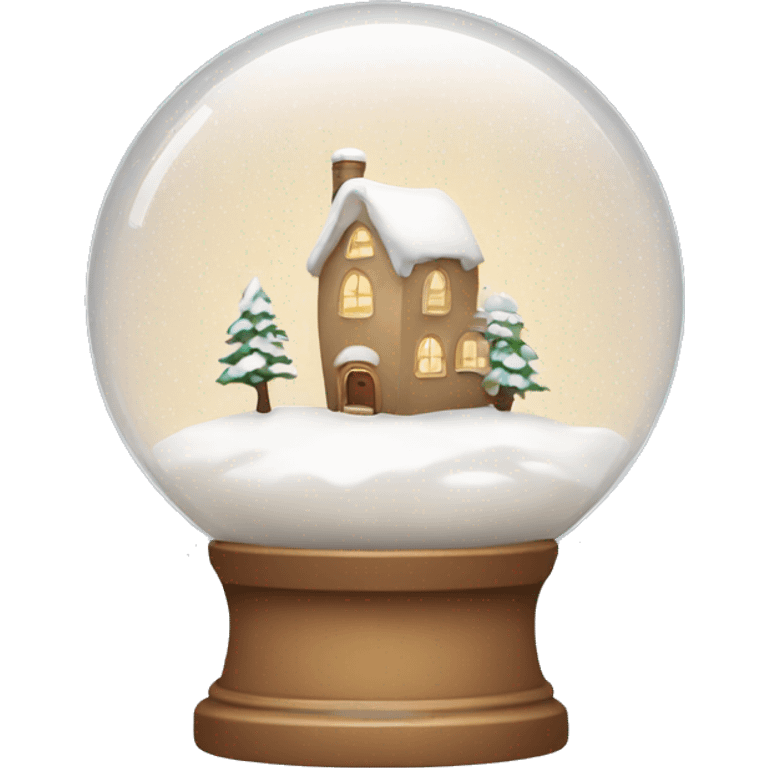 Beige snowy snow globe emoji