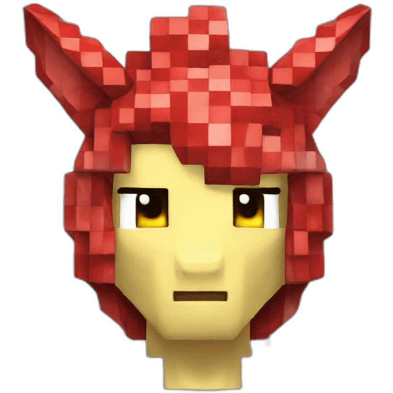 Pixelmon Minecraft Head Skin Red dragon emoji