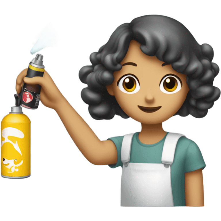 Girl spraying squid ink  emoji