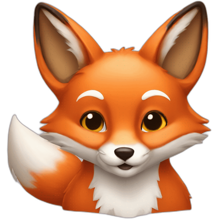 Fox with bunny emoji